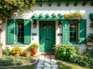 Green Exterior House Decor Ideas