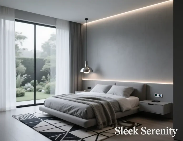 Grey Bedroom Interior