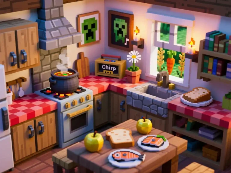 Minecraft House Interior Kitchen