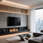 Fireplace TV Wall Modern Interior Design