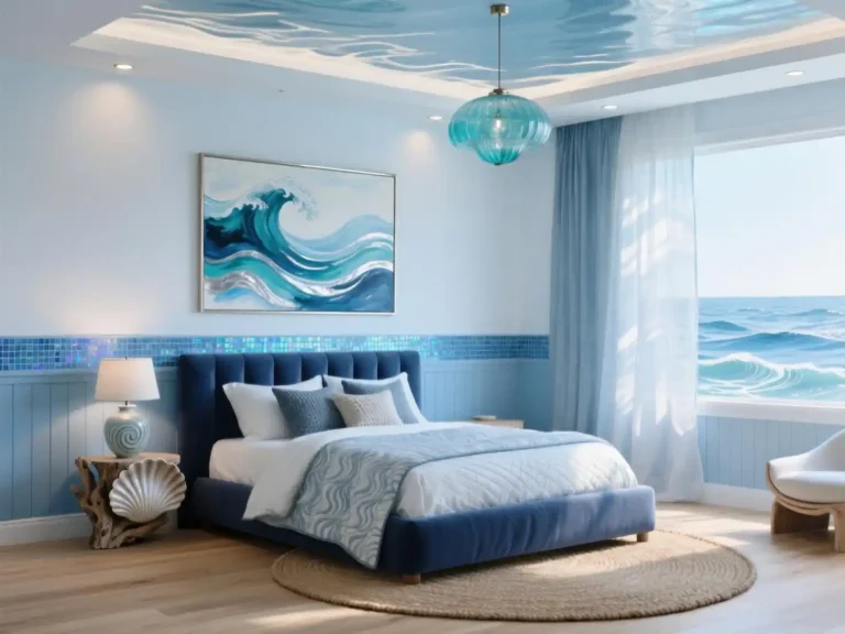 Blue Bedroom Interior