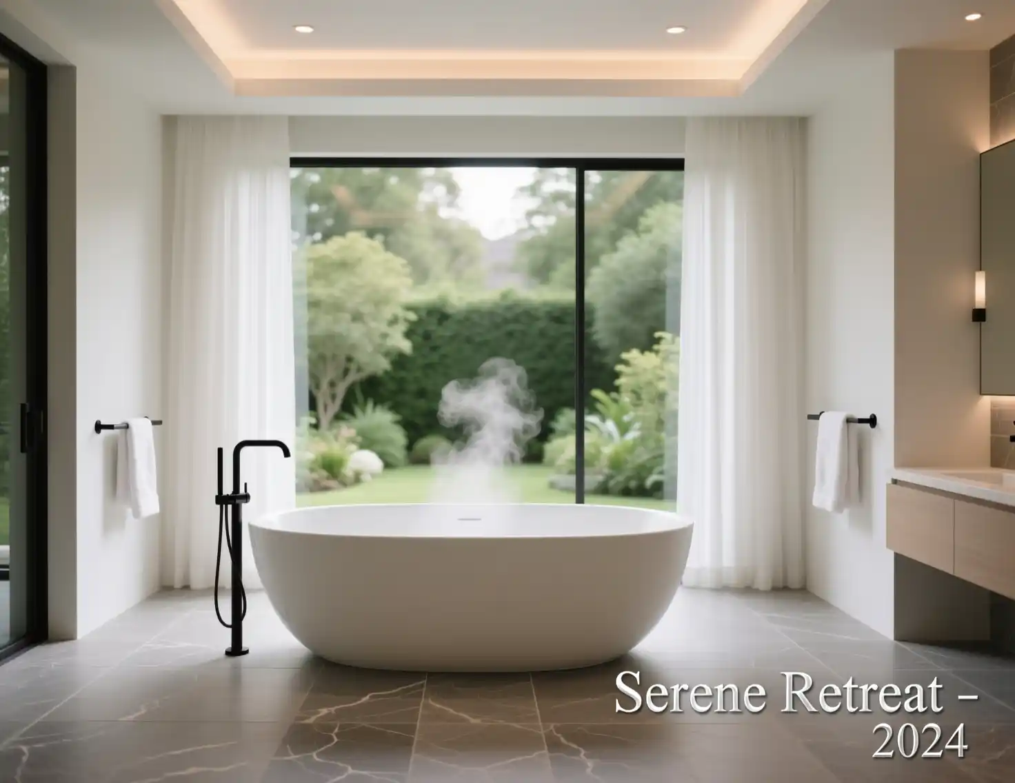Bathroom Interior with Bathtub