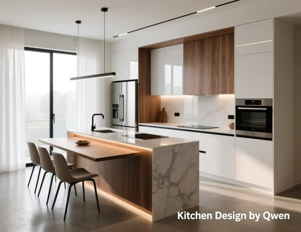 L-Shaped Kitchen Interior
