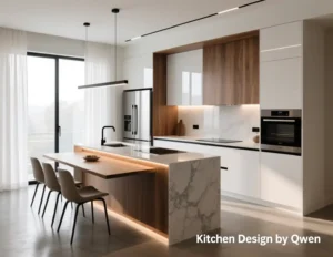 L-Shaped Kitchen Interior