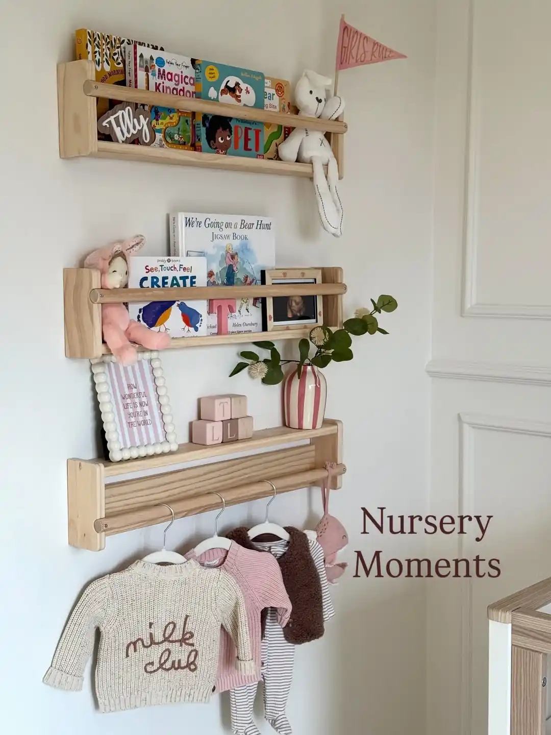 Stylish Nursery Shelves