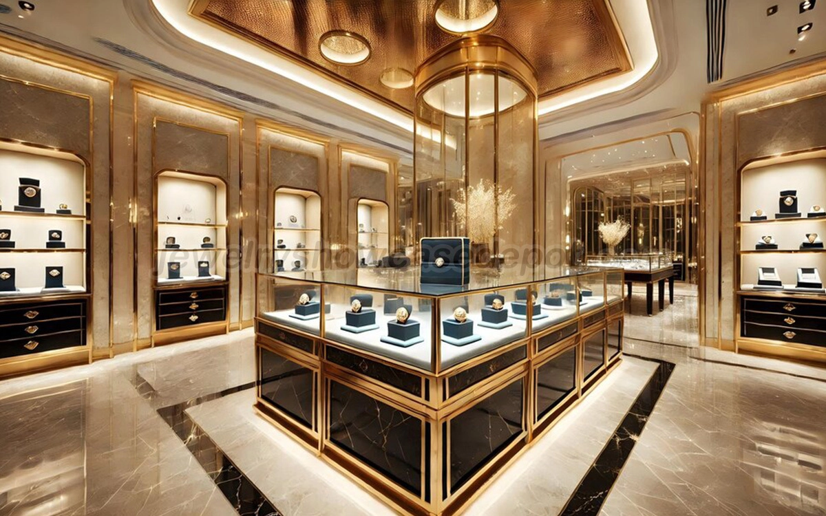 Luxurious Gold Shop Interior Design