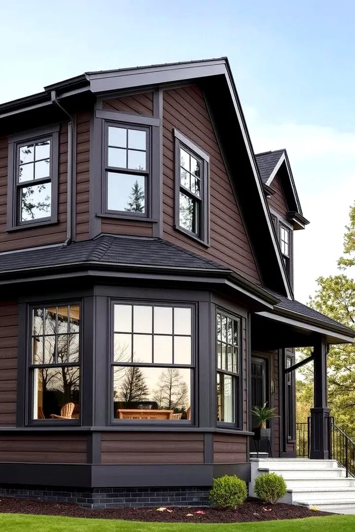 Black and Brown House Exterior Ideas