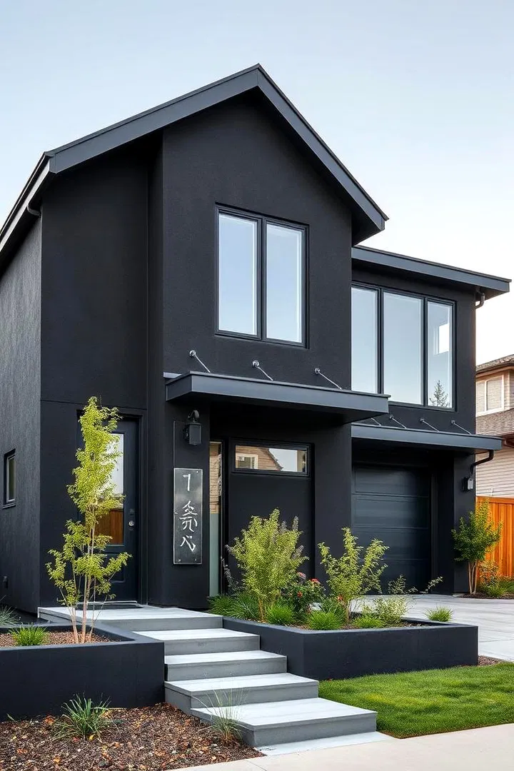 Dark Stucco Exterior House Ideas