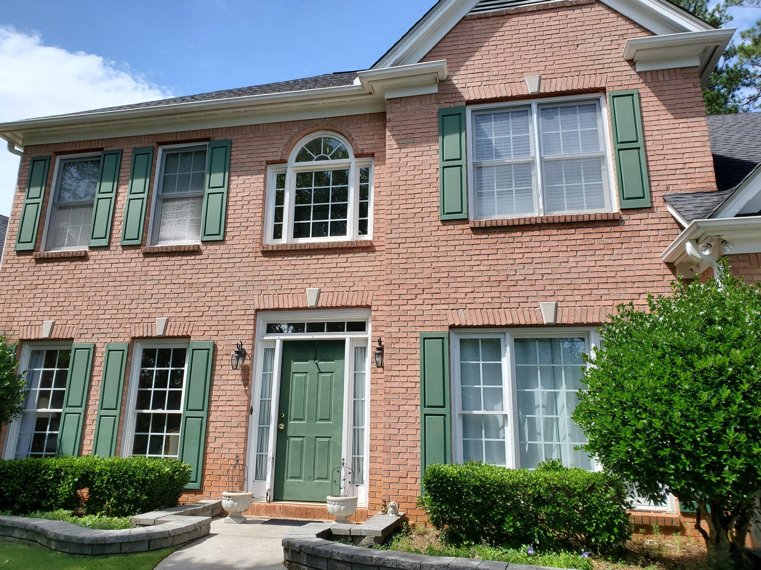 Pink Brick House Exterior Color Combos