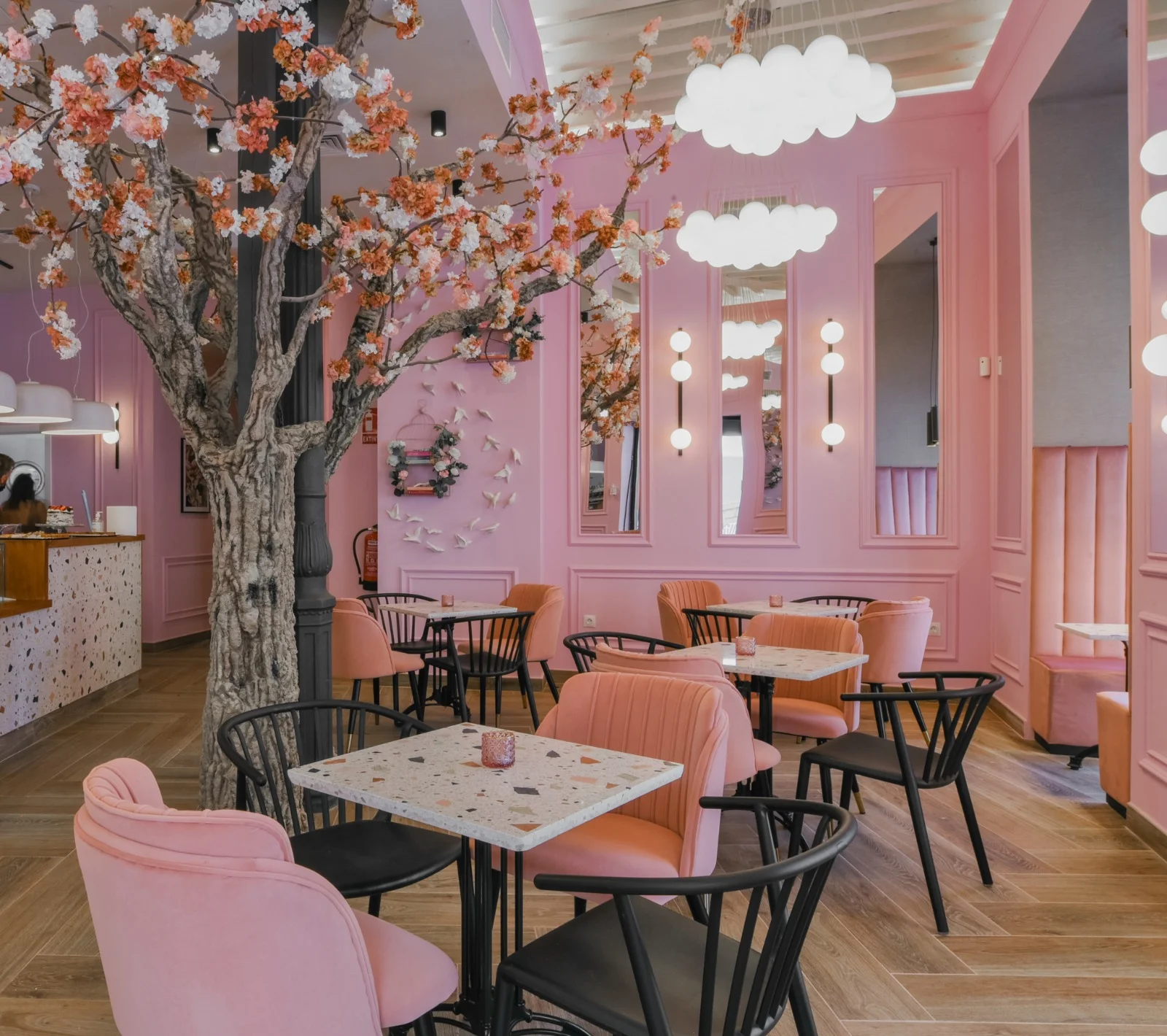 Pink Cafe Interior Ideas