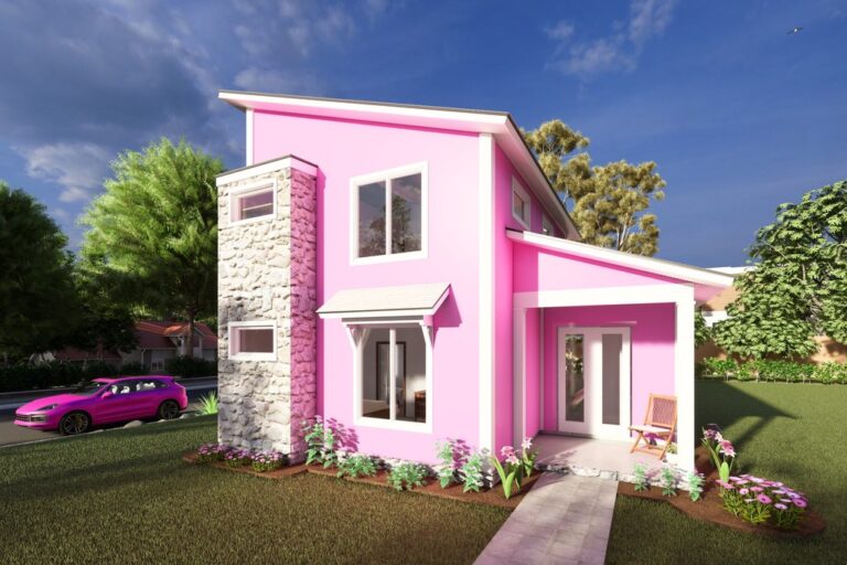 Pink House Exterior Ideas