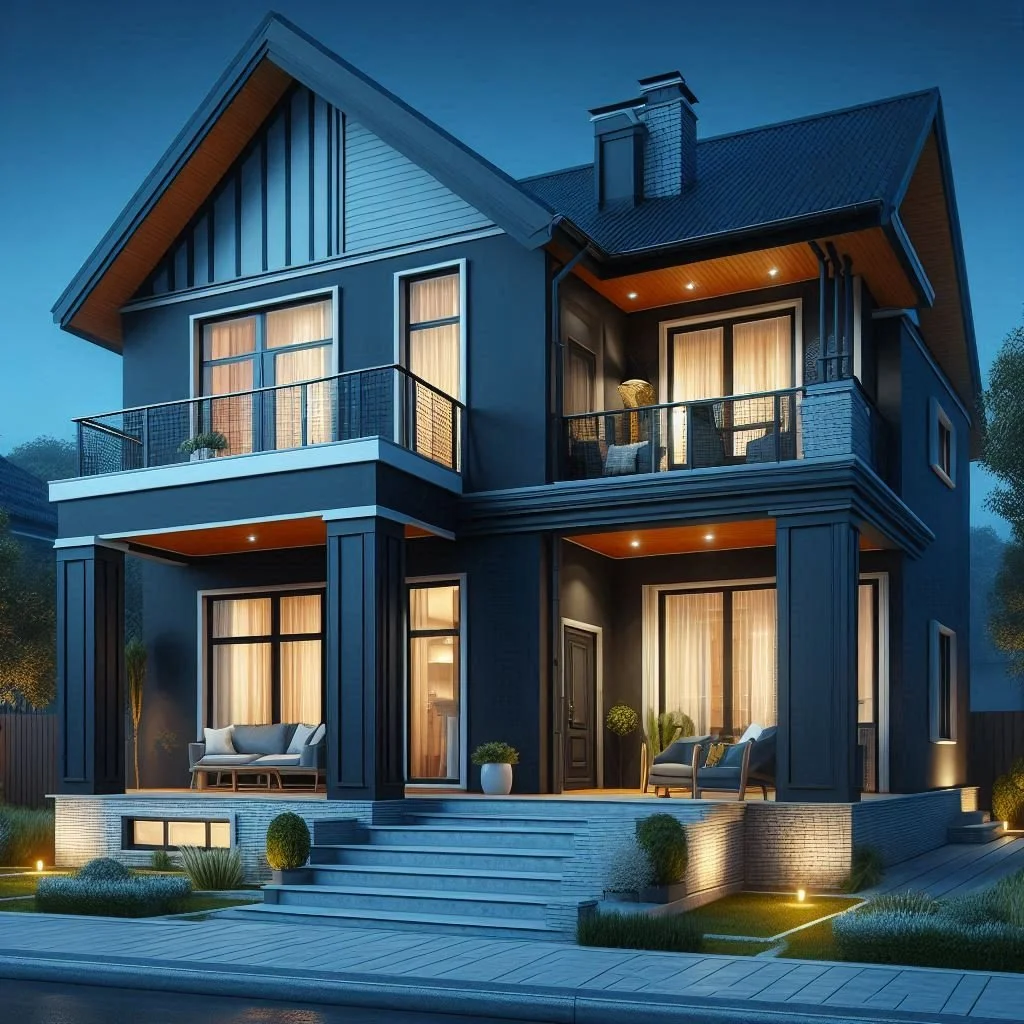 Slate Blue House Exterior Ideas