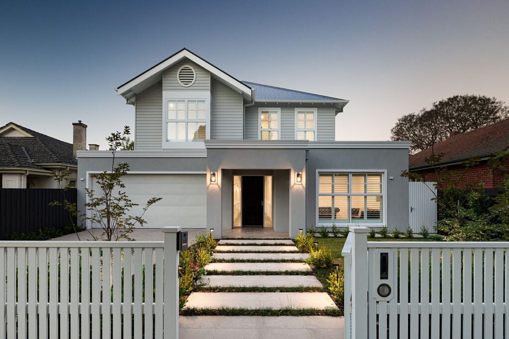 White and Gray House Exterior Modern Ideas