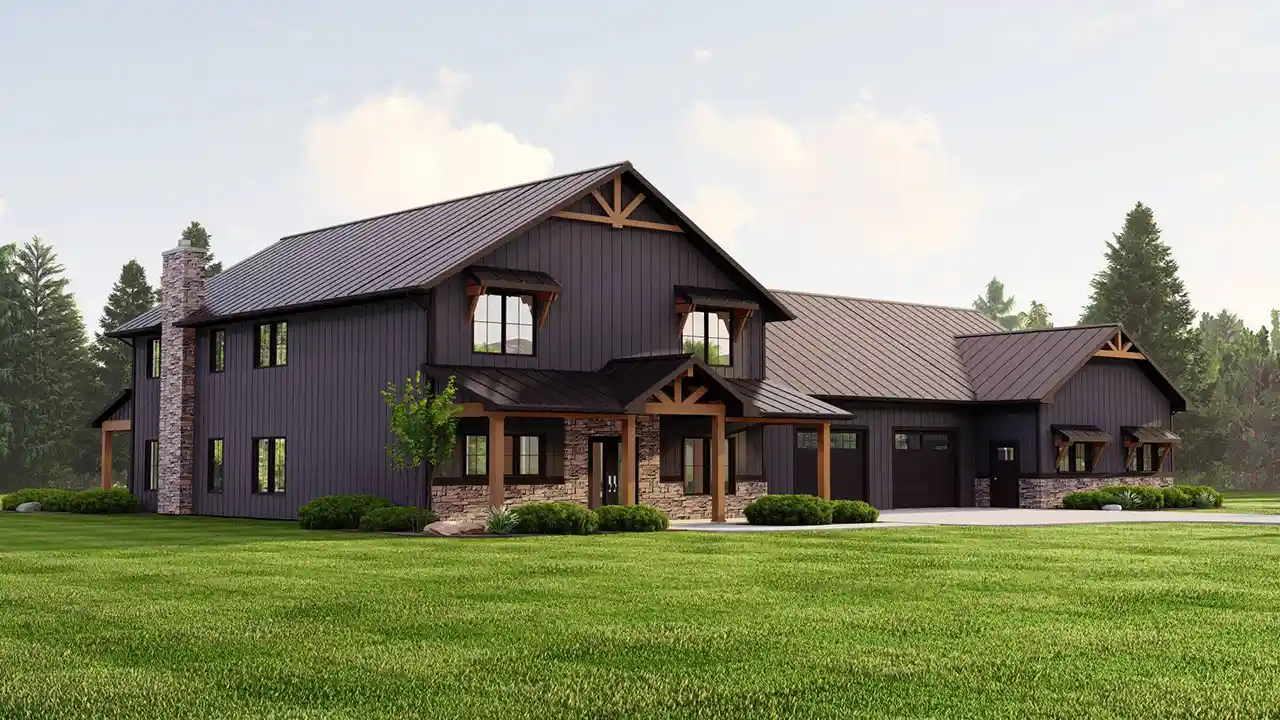 Black Barndominium Exterior