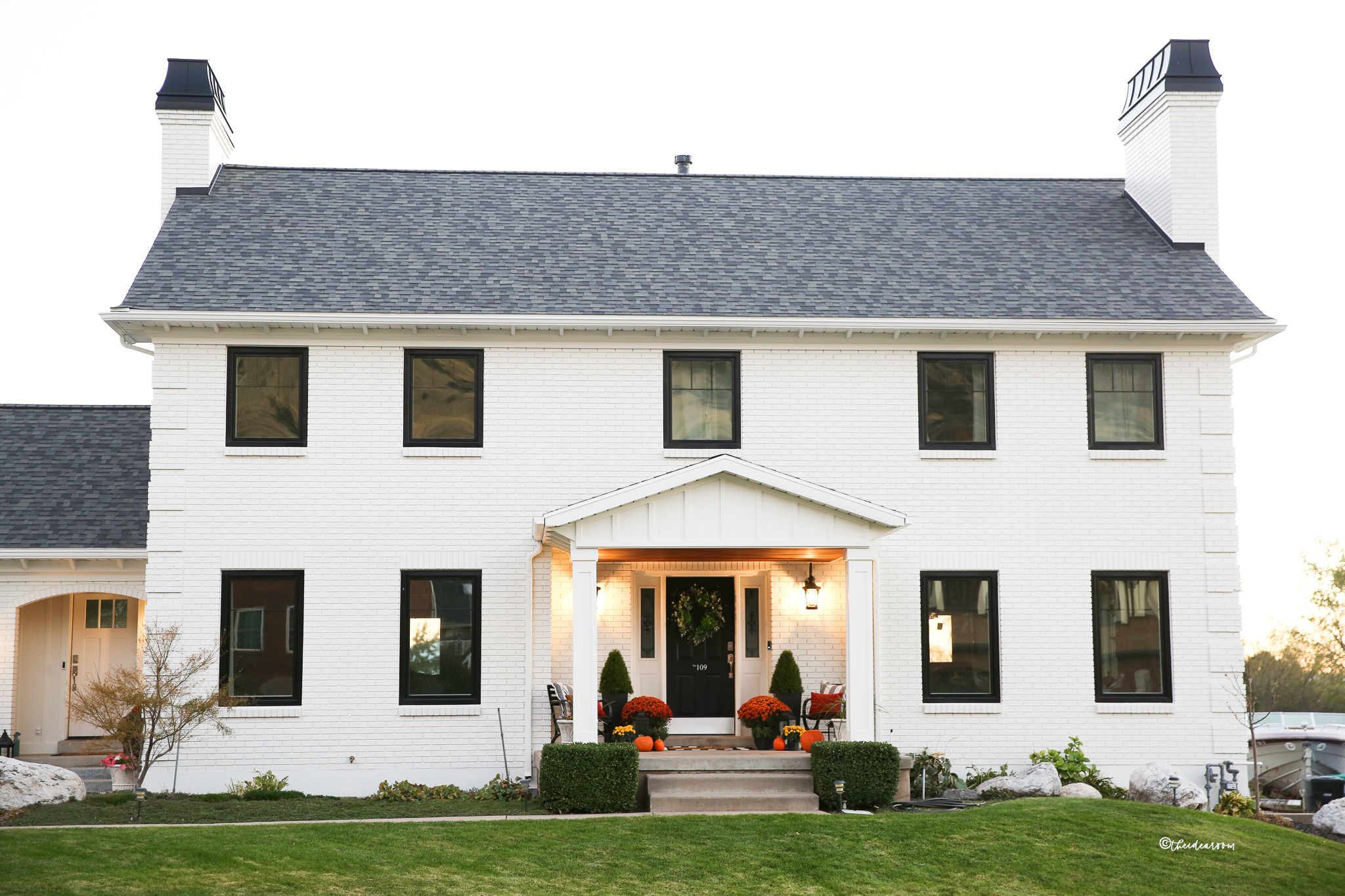The White Brick House Exterior
